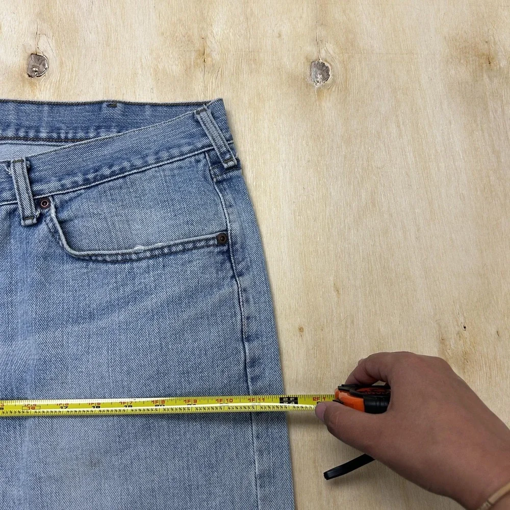 Lee Regular Fit Jeans Mens 42x30 Light Wash Blue Denim Straight Pants Casual